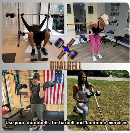 Dumbbell Barbell Converter - 1" Standard Bars, Up to 100lb Capacity - Dumbbell Converter Home Gym Equipment, Versatile Weight Lifting Set, Suitable for Men and Women