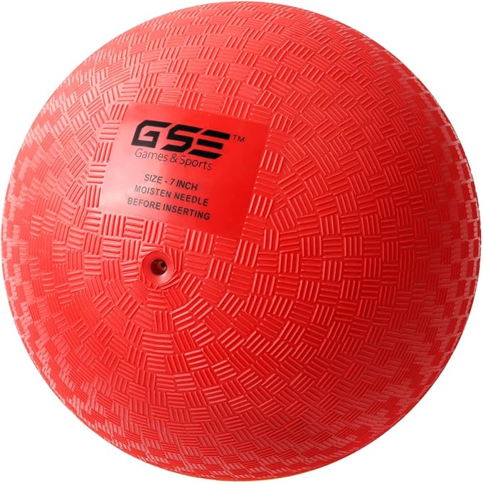 GSE Games & Sports Expert Inflatable Playground Balls, Kickball, Bouncy Dodge Ball, Handball. Great for 4 Square Ball Games, Gym, Yoga Exercises for Kids and Adults (7/8.5/10in, Several Colors Choice)