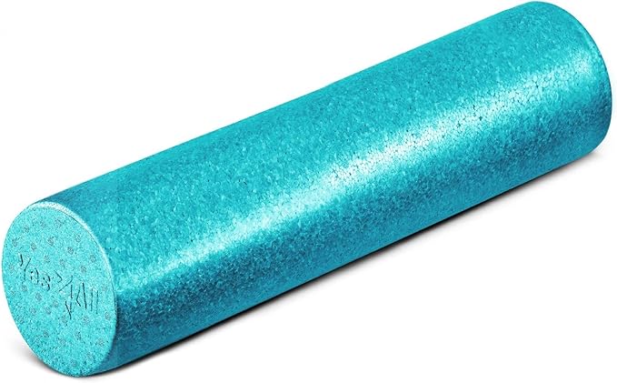 Yes4All High Density Foam Roller for Back, Variety of Sizes & Colors for Yoga, Pilates - Turquoise - 24 Inches