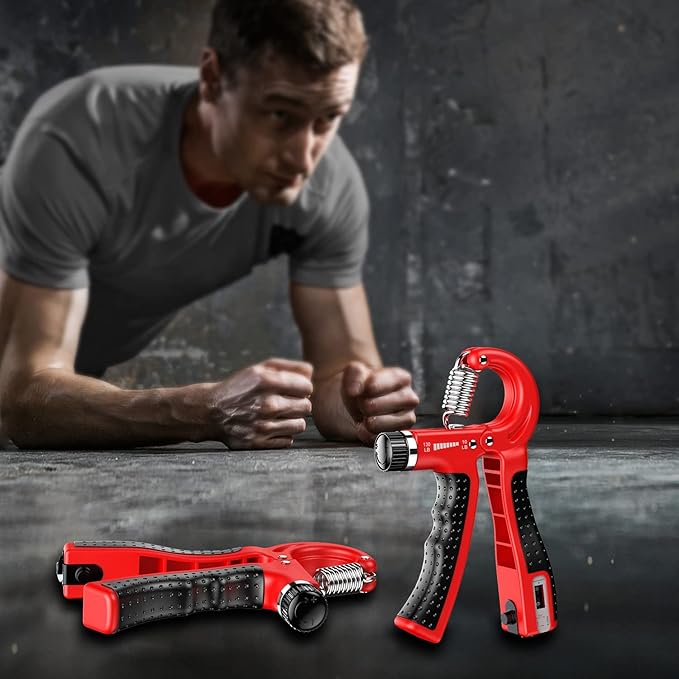 KDG Hand Grip Strengthener 2 Pack Adjustable Resistance 10-130 lbs Forearm Exerciser，Grip Strength Trainer for Muscle Building and Injury Recovery for Athletes