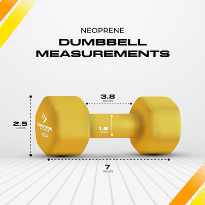 Neoprene Coated Dumbbell Sets of 2, Hand weight Dumbbells Anti-roll, Anti-Slip, Hexagon Shape for Strength Training Exercises Dumbbell Pairs for Men and Women, Ideal for Home Gym