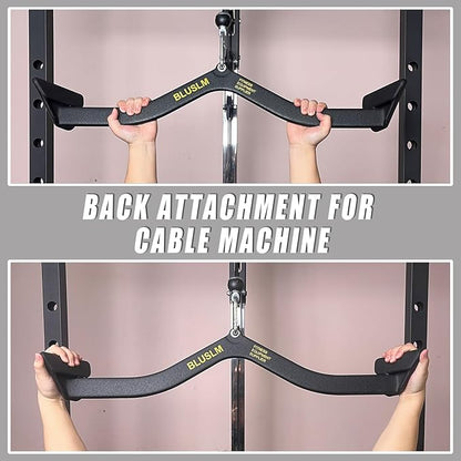 LAT Pull Down Bar for Cable Machine, LAT Pulldown Attachments T Bar V Bar Cable Attachment, Back Tricep Bar Strength Training Handle