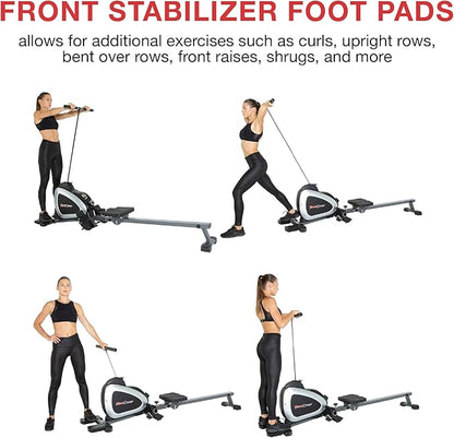 Fitness Reality Magnetic Rowing Machine with Bluetooth Workout