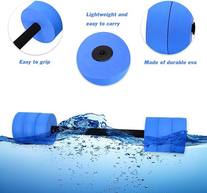 Aquatic Exercise Dumbbells Water Dumbbell Pool Resistance Aquatic Fitness Barbells with 4 High-Density EVA Foam Pool Weights Dumbbells, for Water Aerobics Weight Loss