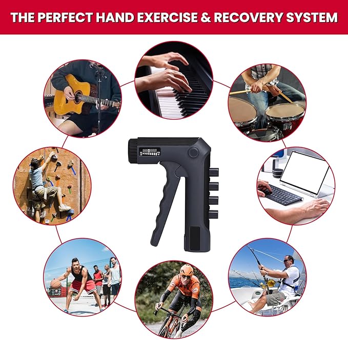 NENGNAI Hand Grip Strengthener 2 in 1, Adjustable Resistance 11-132Lbs, Forearm & Finger Strength Trainer for Musicians, Therapy, Rock Climbing