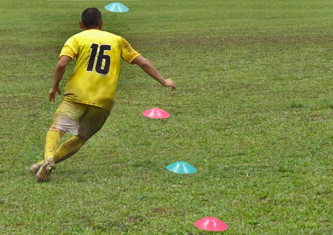 Agility Training Cones 30-Pack, Round Mesh Carry Bag, Sports Practice, Workout Equipment