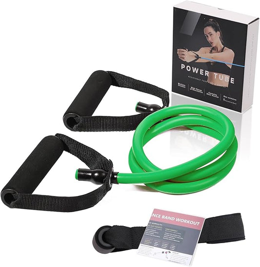 Resistance Bands with Handles for Working Out Women and Men, Exercise Bands with Door Anchor, Stretch Bands for Home Workouts, Simple Guide Included