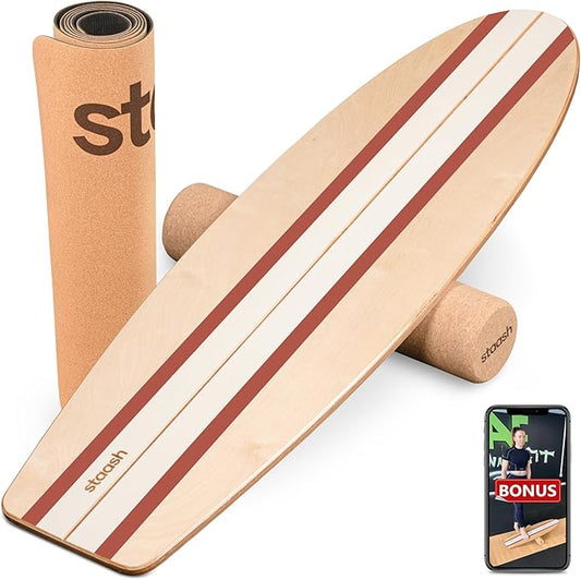 STAASH® Balance board trainer - incl. full accessories - Mate + FREE Videos Training Program