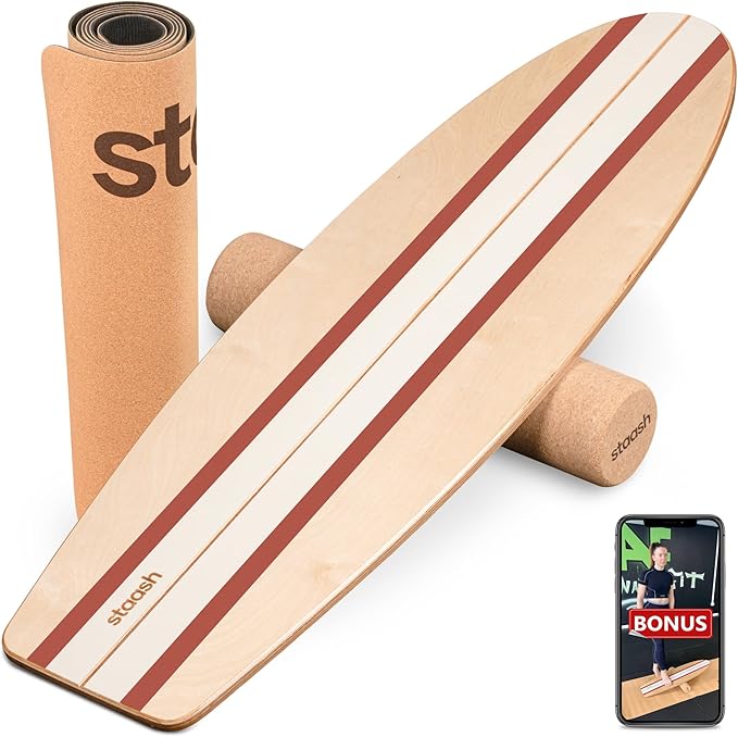 STAASH® Balance board trainer - incl. full accessories - Mate + FREE Videos Training Program