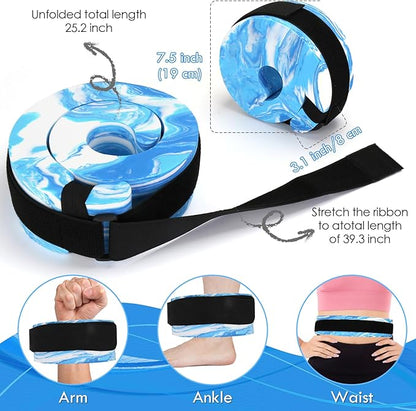 Water Aerobics Set for Aquatic Exercise, New Upgrade Aquatic Exercise Dumbbells and Foam Swim Aquatic Cuffs with Detachable Velcro, Aquatic Fitness Equipment for Water Workouts