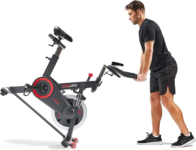 Sunny Health & Fitness Magnetic Belt Drive Indoor Cycling Bike With Optional SunnyFit® App Connectivity