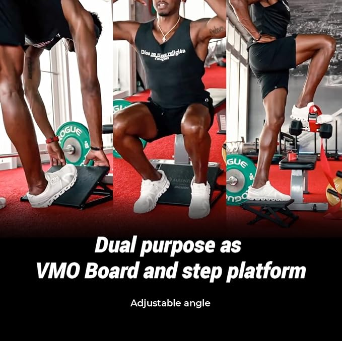 Shogun Slant Board for Squats - Premium Steel VMO Board for Calves Knees Toes & Ankles - Improve Posture with Stretching - Standing Slant Board - Adjustable Fitness Equipment - Calf Stretcher Workout