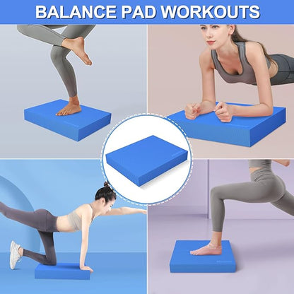 Balance Pad 19.8 * 15.7 * 2.4",XL Balance Pad for Physical Therapy,Extra Large Foam Balance Board Stability Pad for Rehabilitation Core Training Stretching Mobility