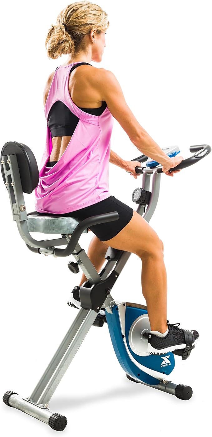 XTERRA Fitness Folding Exercise Bike, 225 LB Weight Capacity