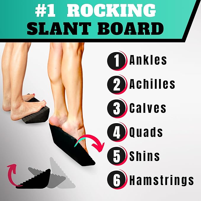 Slant Board for Calf Stretching | Balance Board Calf Stretcher for Plantar Fasciitis Relief,Achilles Tendonitis Relief,Shin Splint Relief,Squat Wedge