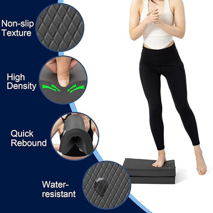 StrongTek Professional Foam Exercise Balance Pad - 15.8" x 13" x 2", High-Density TPE Foam Knee Pad, Non-Slip & Water-Resistant, for Balance Training, Physical Therapy, Yoga, and More