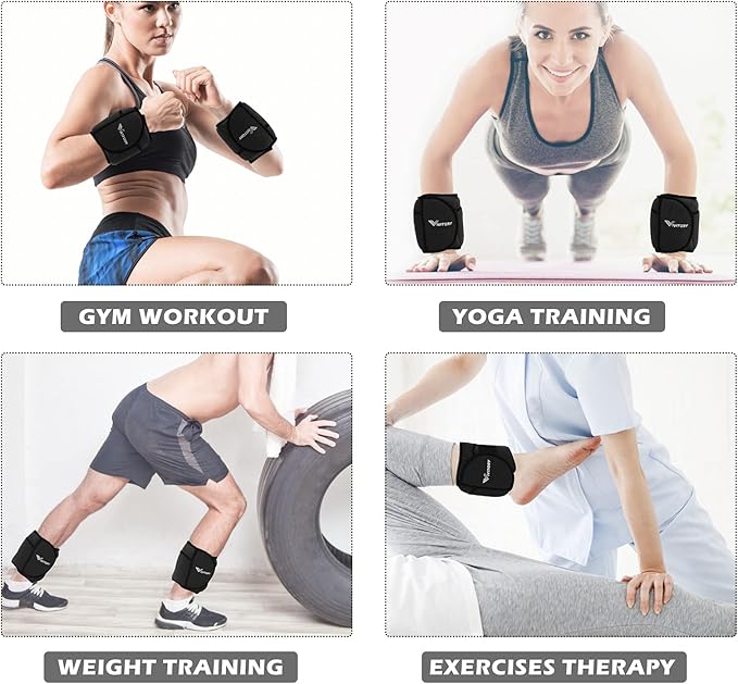 Vivitory Adjustable Ankle Weights for Women & Men, Leg Weights 2 to 10 Lbs, Arm Weights, Ankle Wrist Weights Set for Strength Training, Jogging, Gymnastics, Aerobics, Physical Therapy