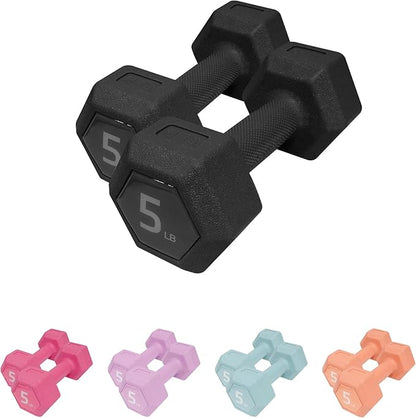 Dumbbell Sets - 5/10/15/20/25/36 lb Dumbbells Pair Hand Weights Set of 2 - Easy Grip - Arm Weights for Men and Women, Home Gym Exercise Equipment for Workouts Fitness Strength Training