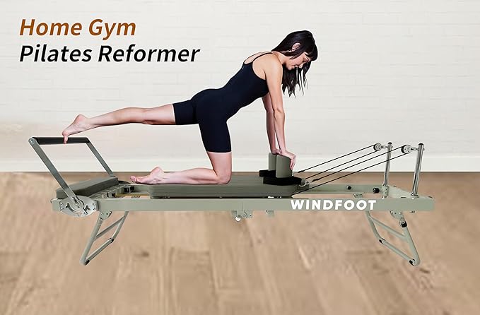 Foldable Pilates Reformer Workout Machine for Home and Gym 5 Color 300 lbs