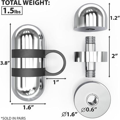 Synergee Cardio Hand Weights. Steel Hand Weights Dumbbell 1lb, 1.5lb 1.5lb and 2lb Sets