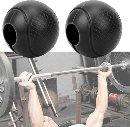 2Pcs Barbell Grips Round Thick Silicone Dumbbell Adapter Balls