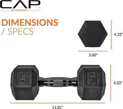 CAP Barbell Coated Hex Dumbbell Weight