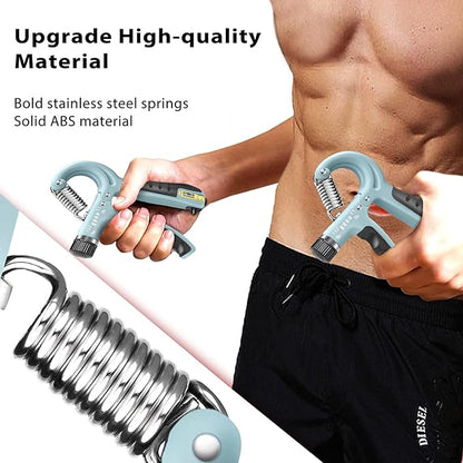 FLYFE Grip Strength Trainer, Plastic, 2 Pack / 5 Pack, 11-132 lbs, Forearm Strengthener, Hand Squeezer Adjustable Resistance, Hand Grip Strengthener for Muscle Building and Injury Recovery