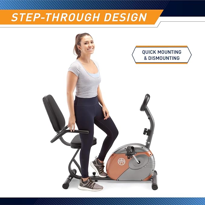 Marcy Home Fitness Personal Exercise Bike with Adjustable Magnetic Resistance for Cardio Workout and Cycle Training