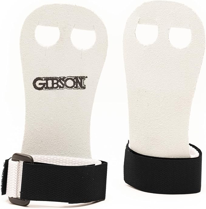 Gibson Rainbow Gymnastics Grips for Beginner, Unisex Durable Leather Grip with Hook & Loop Closure for Secure Grip & Wrist Support, Athletic Grips & Hand Protection for Young Gymnasts Made in USA