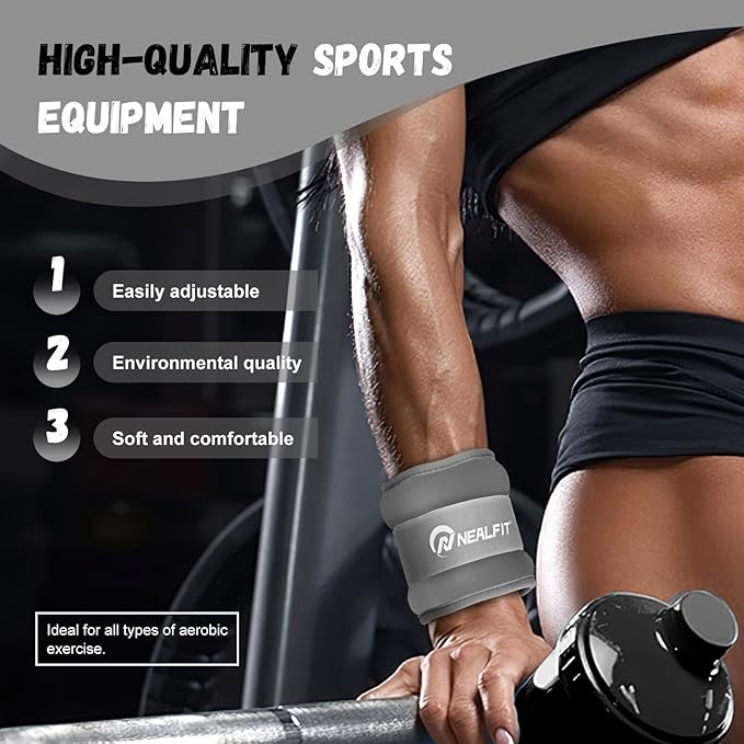 Ankle Weights for Men Women Kids, Leg Arm Wrist Weights with Adjustable Strap for Running, Gymnastics, Aerobics,Gym, Fitness