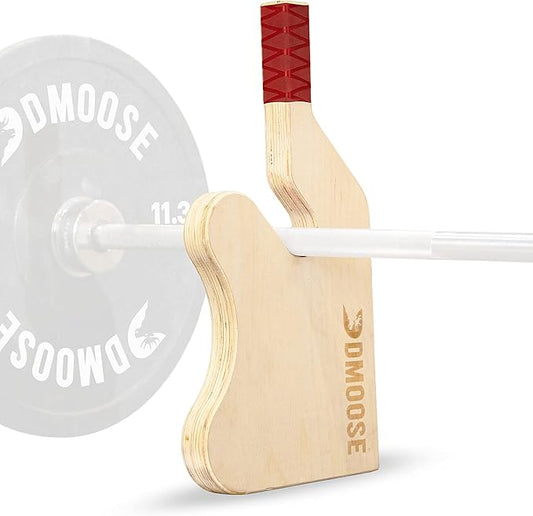 DMoose Deadlift Jack for Weightlifting, Powerlifting & Deadlifting - Suitable for Loading & Unloading Barbell Weight Plates - Wooden Barbell Jack with Non-Slip Handle - Lifting Fitness Equipment