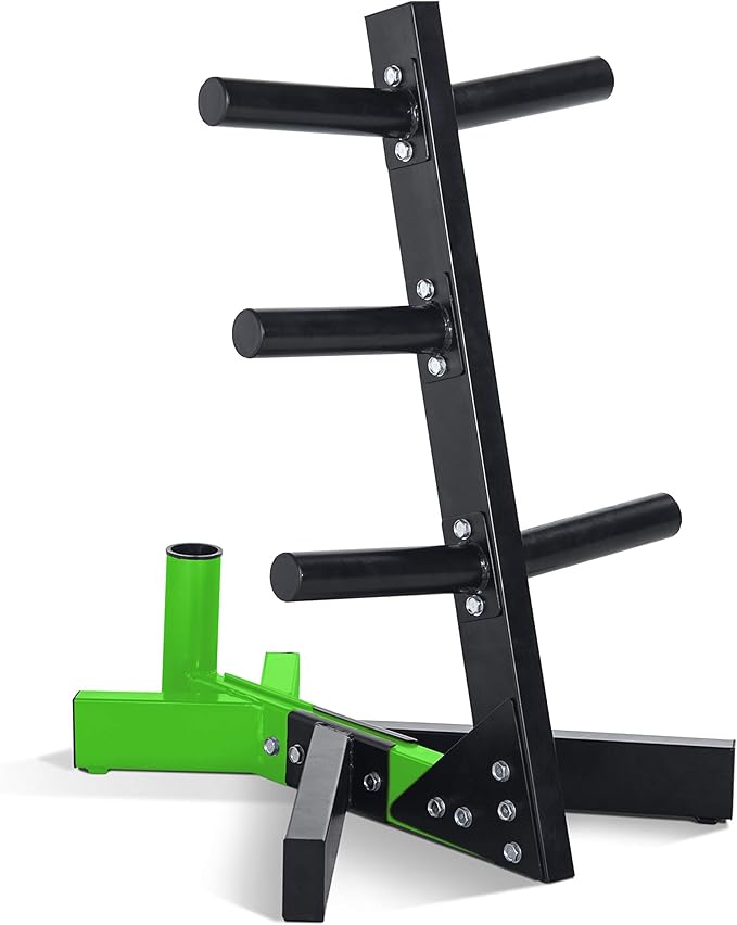 CAP Barbell Olympic Plate Tree Storage Rack, Multiple Colors