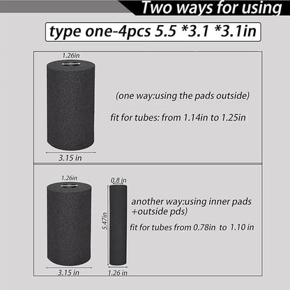 Foot Foam Pads Rollers Replacement Set for Home, Weight Bench Foam for Inversion Table Leg Tube,Sit Ups,Leg Curl Attachment/Extension