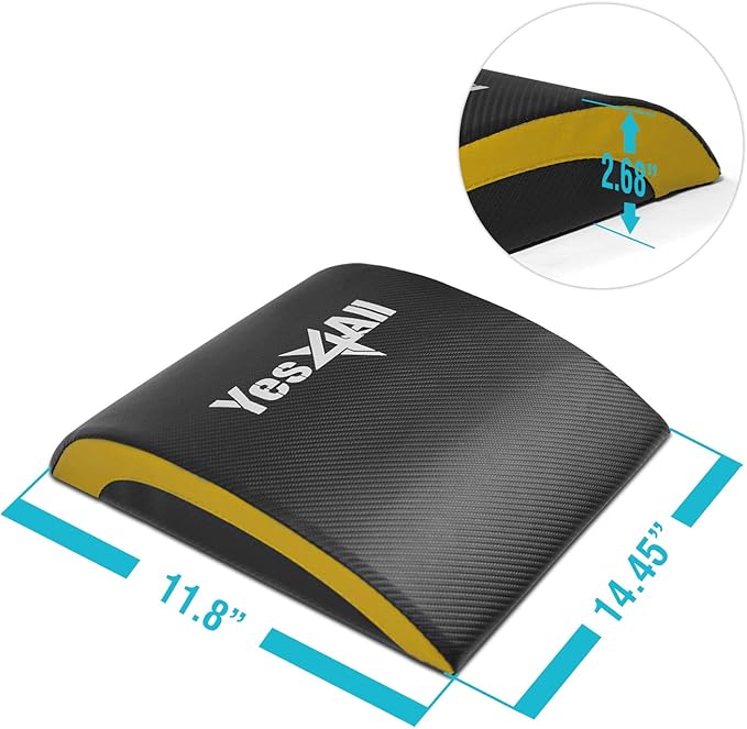 Yes4All Ab Mat Tailbone & No Tailbone, Foldable Abdominal Exercise Sit Up Support Pad for Core Training and Lower Back