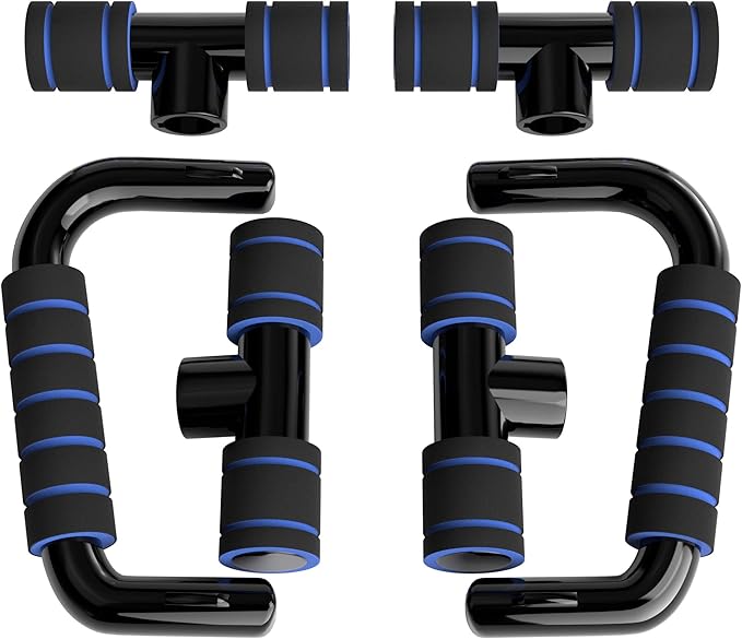 Readaeer Push Up Bars Gym Exercise Equipment Fitness 1 Pair Pushup Handles with Cushioned Foam Grip and Non-Slip Sturdy Structure Push Up Bars for Men & Women