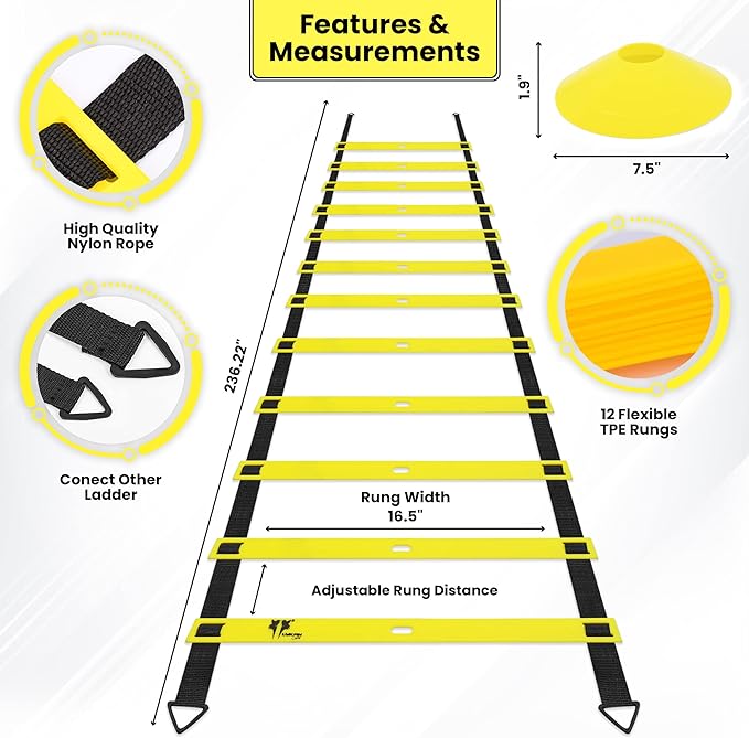 20ft Agility Ladder Agility Training Equipment