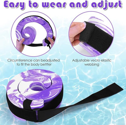 Water Aerobics Set for Aquatic Exercise, New Upgrade Aquatic Exercise Dumbbells and Foam Swim Aquatic Cuffs with Detachable Velcro, Aquatic Fitness Equipment for Water Workouts