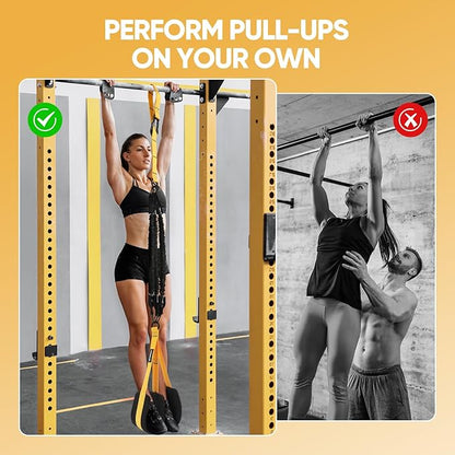 Pull Up Assistance Bands for Strength Training Pull Up Bar Adjustable and Replaceable Pull Up Assist Band with Fabric Feet Mats Pull-up Workout Bands