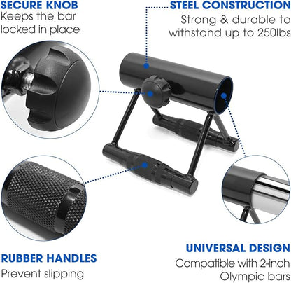 Yes4All T Bar Row Platform, Landmine Attachment for Barbell fits 1” Standard Bar & 2” Olympic Bar, Landmine Handle T Row