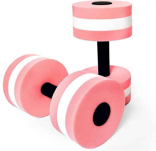 Aquatic Dumbells Set of 2 Water Dumbells Pool Resistance Water Weight Water Aerobics High-Density EVA-Foam Pool Fitness