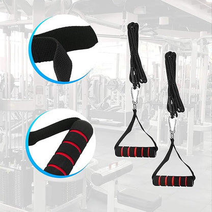 Wall Mounted LAT Pulldown Machines with LAT Pulldown Bar Tricep Rope Resistance Band Handles Loading Pin, Fitness Cable Pulley System for Bicep Curl Back Shoulder, Home Gym DIY Equipment