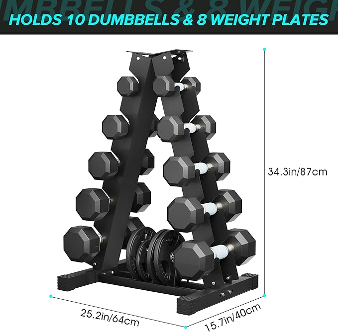 Elevens Weight Rack A-Frame Dumbbell Rack Stand 800 Pounds