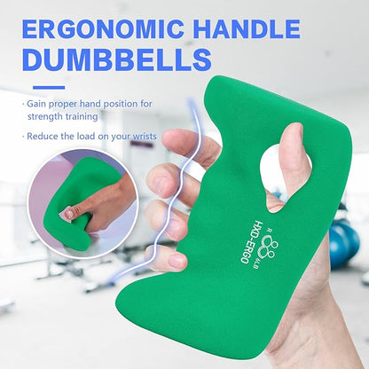 Ergonomic Dumbbells Weights Set-Hand Weights for Women at Home, Ear Dumbbells Weights for Pilates, Yoga, Jogging,Strength Training