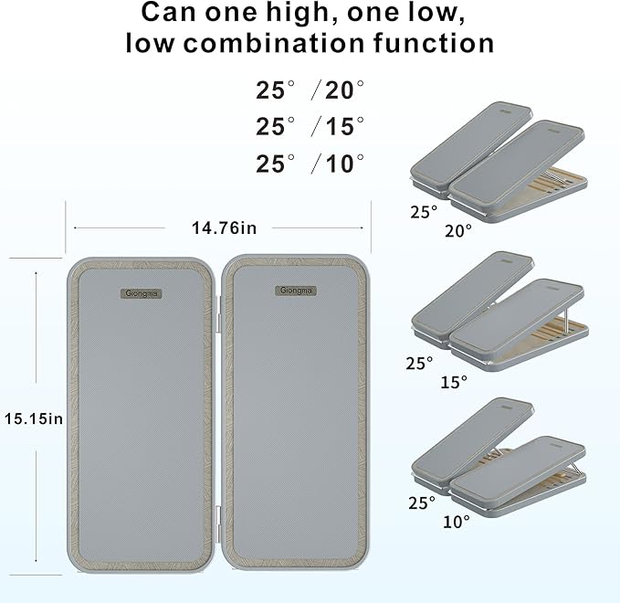 Portable Slant Board is Used for Calf Stretcher, Squat Wedge and Physical Therapy Equipment. 6-Level Adjustable Slant Board Suitable for Knee Ankles and Legs,Can be Separated and Combined Easy