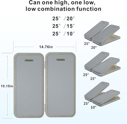 Portable Slant Board is Used for Calf Stretcher, Squat Wedge and Physical Therapy Equipment. 6-Level Adjustable Slant Board Suitable for Knee Ankles and Legs,Can be Separated and Combined Easy