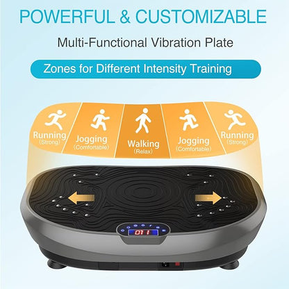 AXV Vibration Plate Exercise Machine Whole Body Workout Power Vibrate Fitness Platform Vibrating Machine Exercise Board for Weight Loss Shaping Toning Wellness Home Gyms Workout