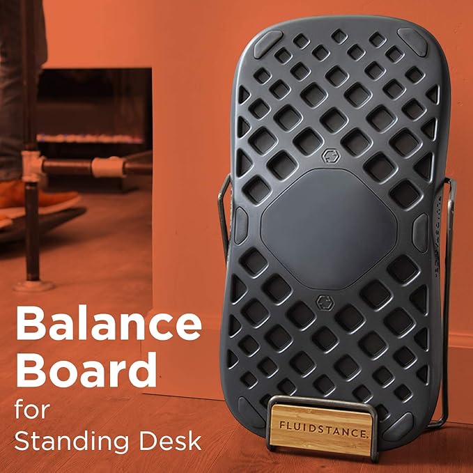 FluidStance Plane Standing Desk Balance Board - 360 Degree Rocker Board for Balance, Fatigue, and Desk Exercise - Sustainably Made, Anti Slip Wobble Balance Board - Premium Standing Desk Accessories