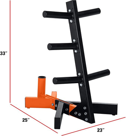 CAP Barbell Olympic Plate Tree Storage Rack, Multiple Colors