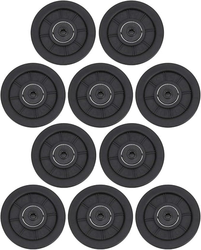 Keenso 10Pcs/Set 100mm Nylon Bearing Pulley Wheel, U Groove Roller Wheelfor Gym Fitness Equipment Combination Fitness Products