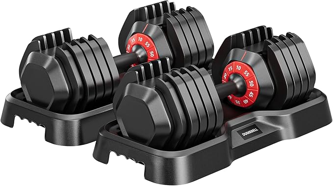 55LB Dumbbell, Adjustable Dumbbell Set, Free Dumbbell